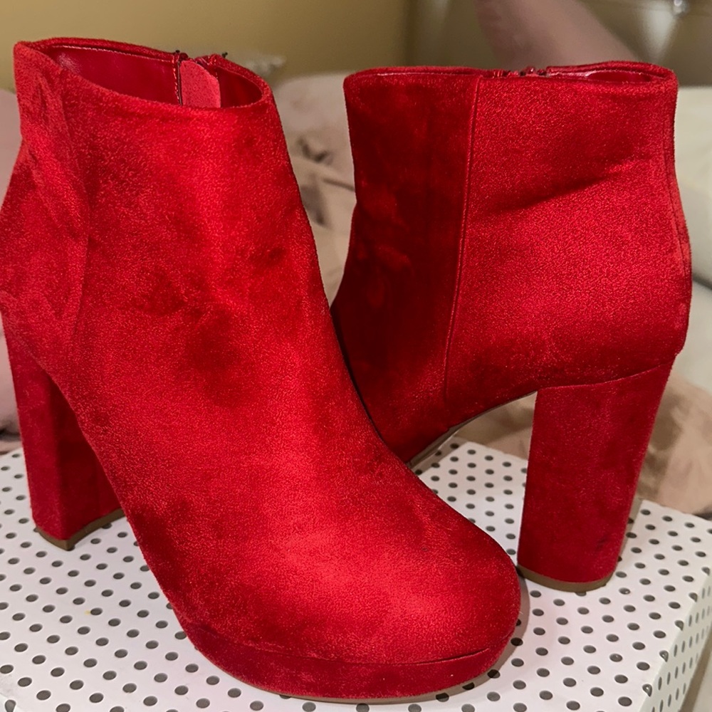 LIKE NEW Red Booties